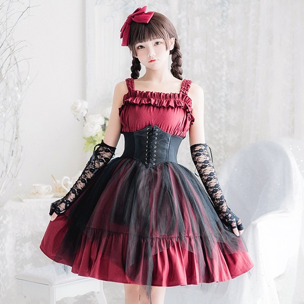 Lily Black ロリータ ワンピース 赤 楽天市場】ロリータ ワンピース 赤の通販