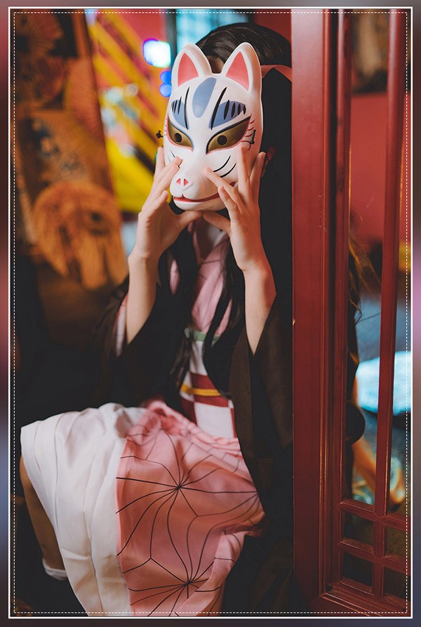 鬼滅の刃 竈門禰豆子 コスプレ衣装 フリーサイズ 男女兼用 ハロウィン