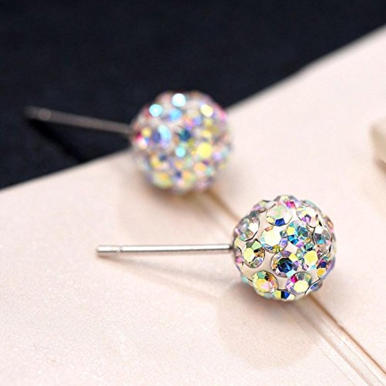 IUHA 銀製 【ミラーボール】ピアス SWAROVSKI スワロフスキー社製