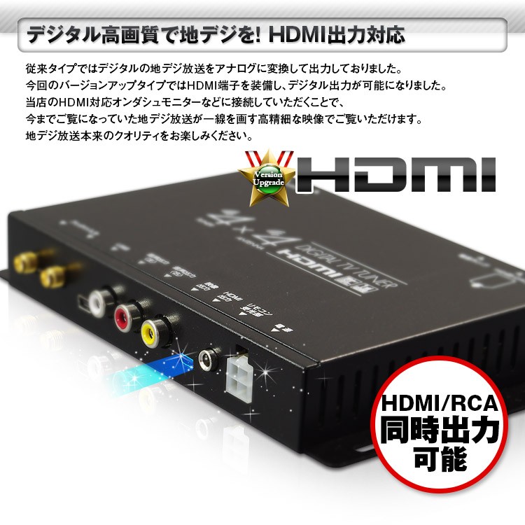 即日発送可能 地デジチューナー 車載 フルセグチューナー 4x4 4 4 Hdmi Toshiba製プロセッサ フルセグ ワンセグ フィルムアンテナ 自動切替 激安 セールオンライン Itthon Hargitamegye Ro