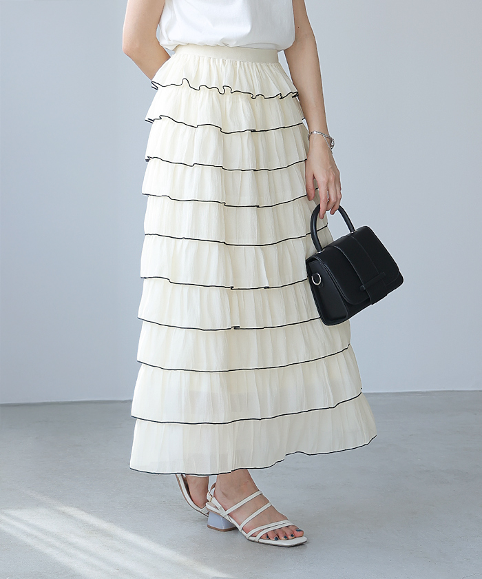 ティアードスカート スカート レディース ボトムス ロングスカート 30