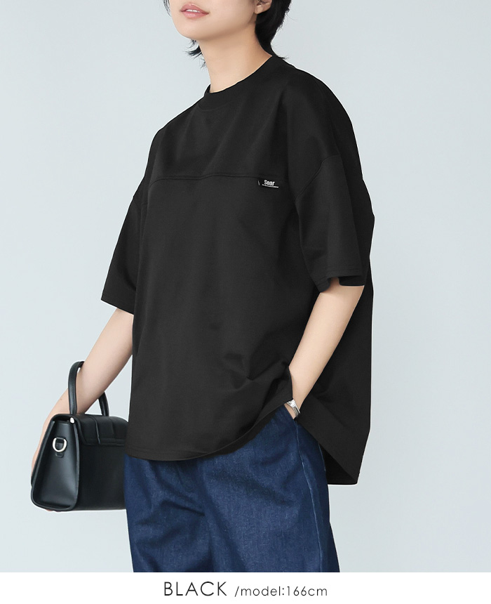 Tシャツ レディース トップス 5分袖 クルーネック ドライ UV 接触冷感 