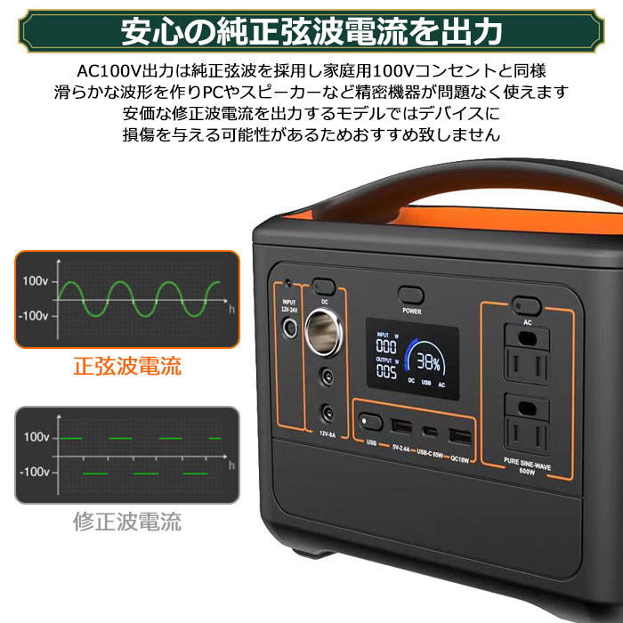 ポータブル電源 大容量 568Wh 車中泊 防災グッズ 業務用 ソーラー充電