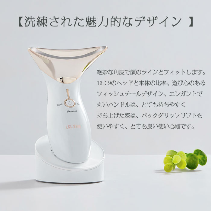 温冷美顔器 美顔器 L＆L SKIN リフトアップ 多機能 3in1 美顔器 