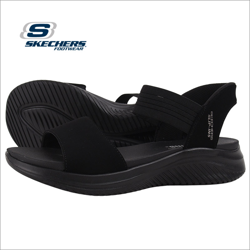 スケッチャーズ skechers スリップインズ レディース サンダル シューズ 靴 ファッション ULTRA FLEX 3.0-SUMMERVILL 119804 BBK BLK 黒｜ivycasual｜02