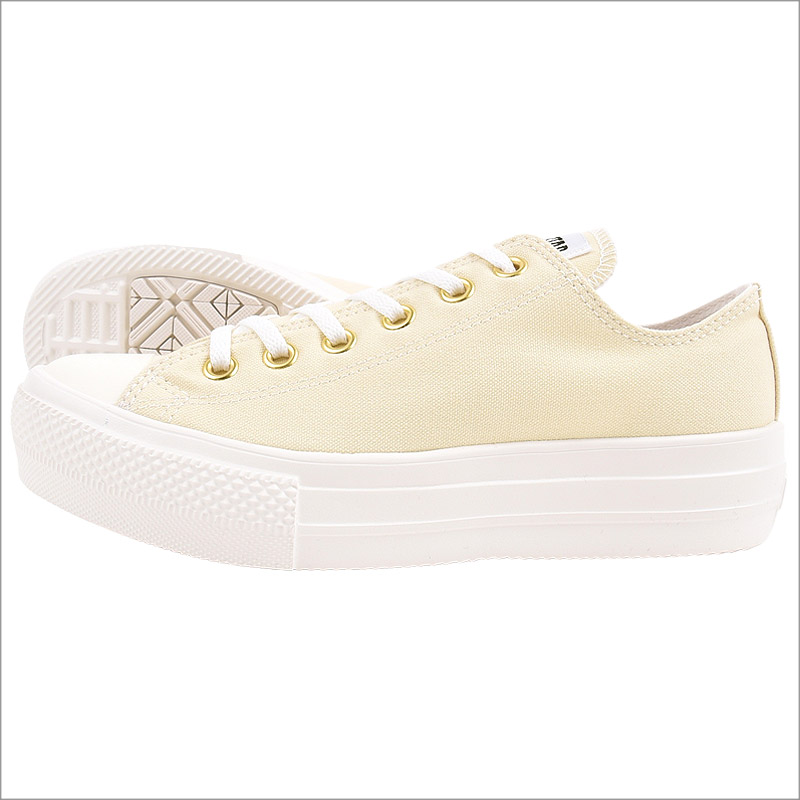 コンバース converse スニーカー レディース 軽量 オールスター ライト PLTS GE OX 31305720 31305721 トープ クリーム｜ivycasual｜03