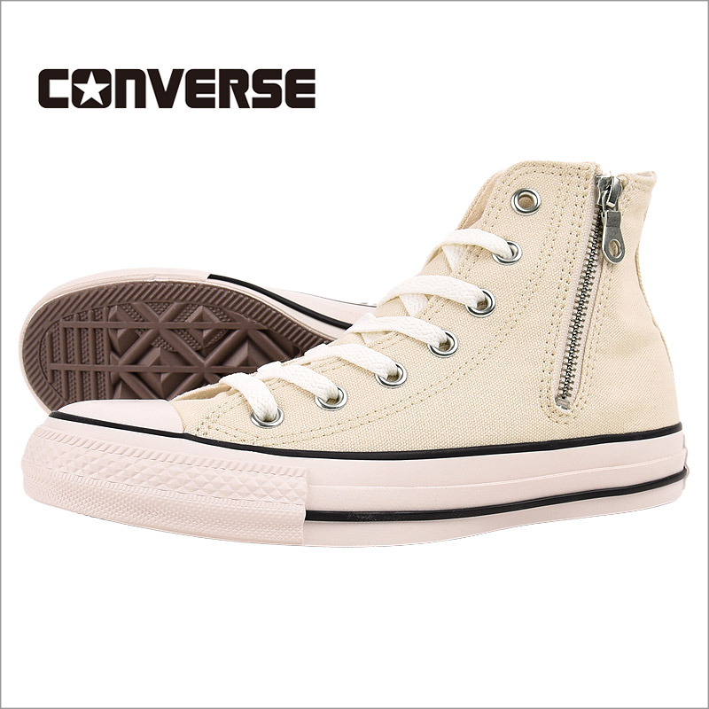 コンバース converse スニーカー レディース 靴 サイドジップ ファスナー  オールスター スタッズパッチ Z HI 31312680 31312682 黒 白 | CONVERSE | 02