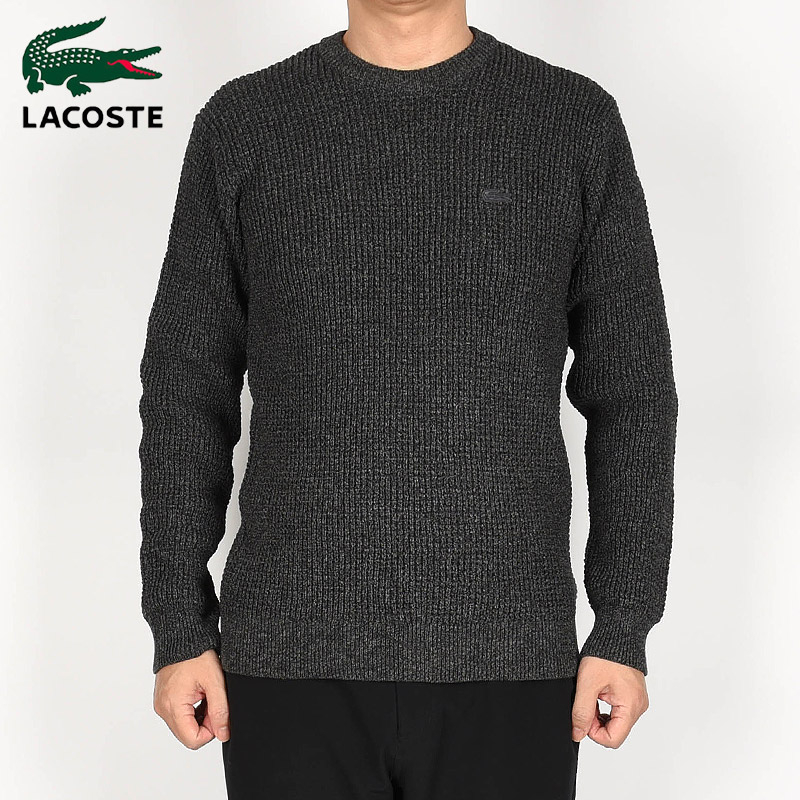 ラコステ lacoste カジュアル トップス ロゴ ニット セーターワッフルニットセーター AH018J-99 050 166 DPC XFJ 灰 白 茶 紺_1