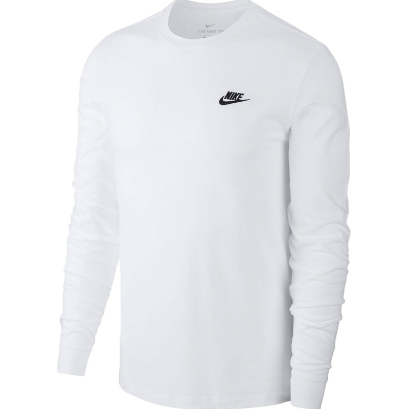 ナイキ nike メンズ 長袖 Tシャツ スポーツウェア トレーニング 運動 ロゴ  クラブ L/S Ｔシャツ AR5194-100  白 | NIKE | 01