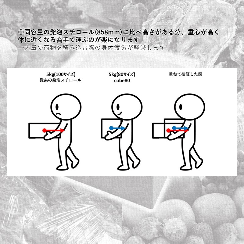 地域限定(関東・東北)】 80サイズ 発送用 発泡スチロール cube80