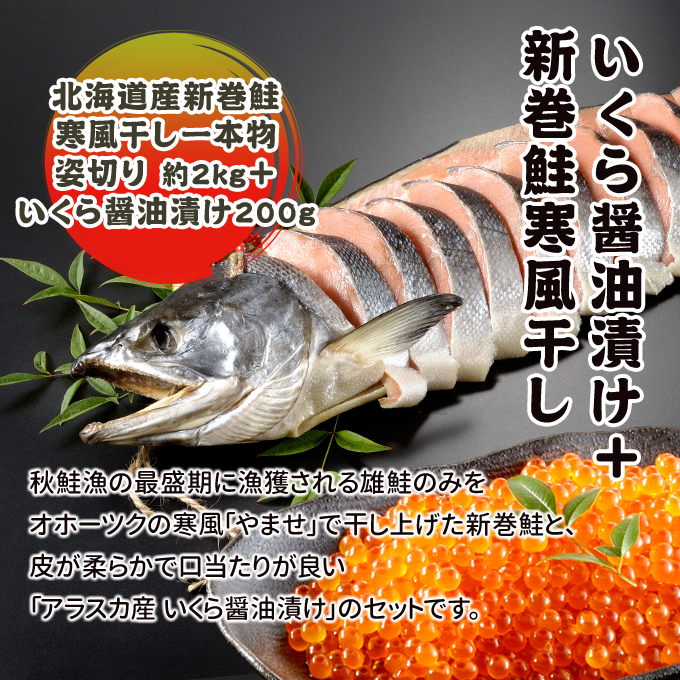 好評につき完売いたしました。いくら 200g 北海道産 新巻鮭寒風干し一本物 姿切り 送料無料 :10000455:サーモン専門店岩松 通販  