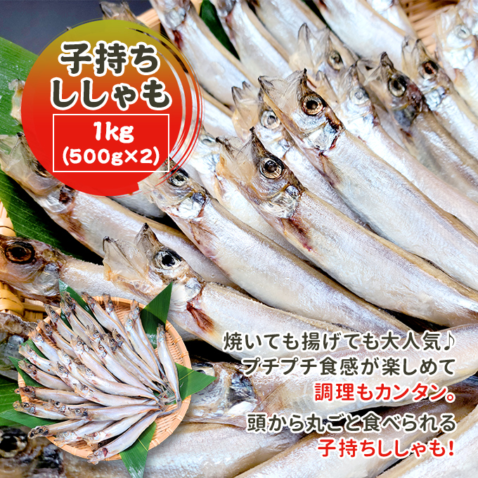 子持ちししゃも 1kg（500g×2） 送料無料 お取り寄せグルメ