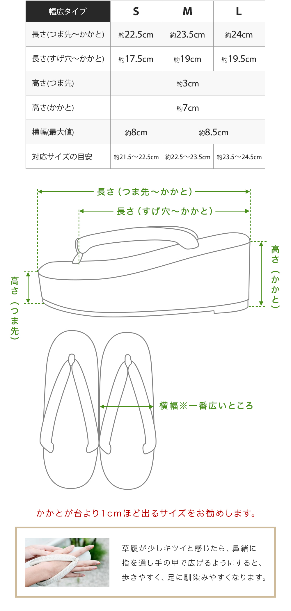 サイズ幅広高