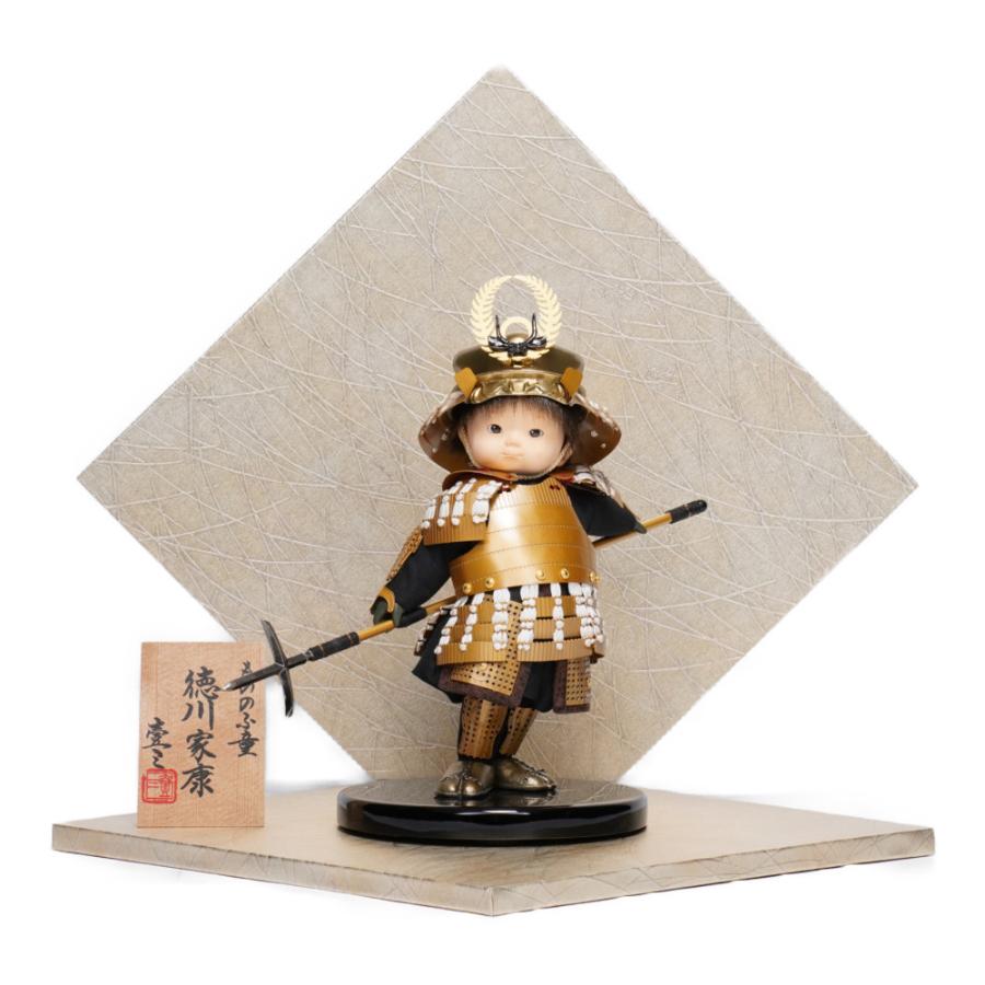 【五月人形】もののふ童 剣舞 徳川家康 大将飾り〈壹三作〉[235-030]｜iwasaki-ningyo
