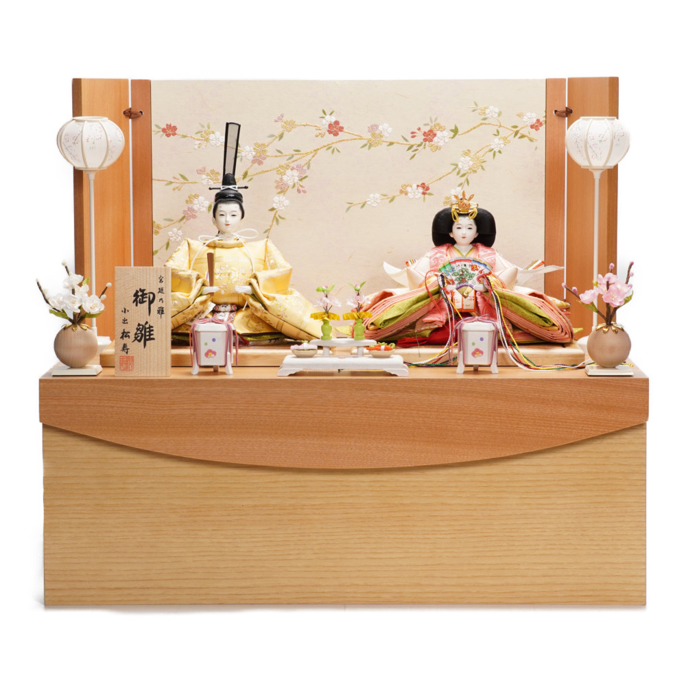 京十一番 高雄 草花文様 親王揃い収納飾り〈小出松寿作〉[243-144]