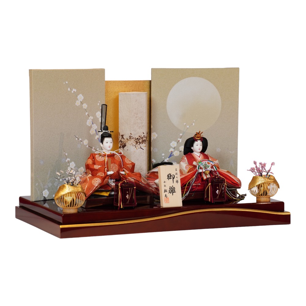 【雛人形】京十一番 平安 雲立涌向鶴文様 親王飾り | 小出松寿作_2