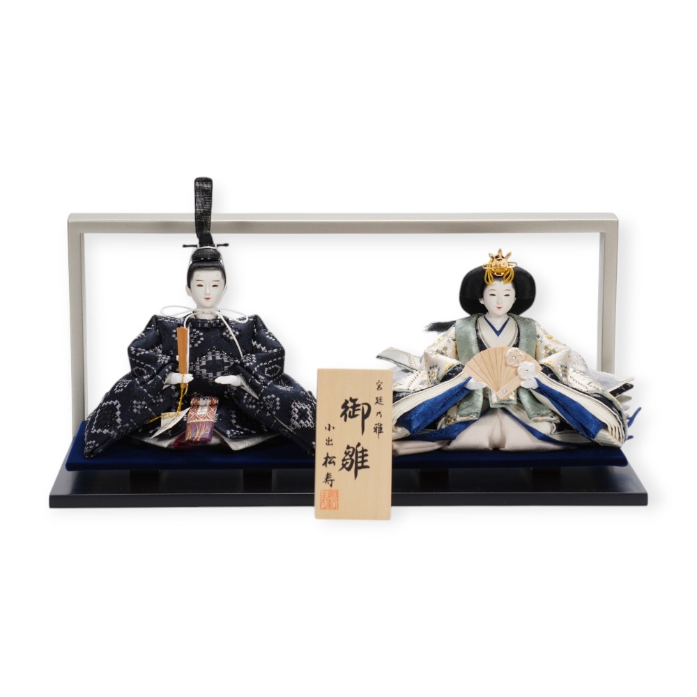 【雛人形】京十二番 平安 横段菱小市松寄せ文様 親王飾り | 小出松寿作