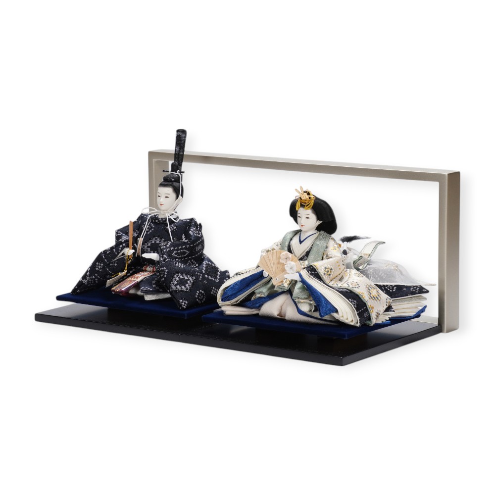 【雛人形】京十二番 平安 横段菱小市松寄せ文様 親王飾り | 小出松寿作_1