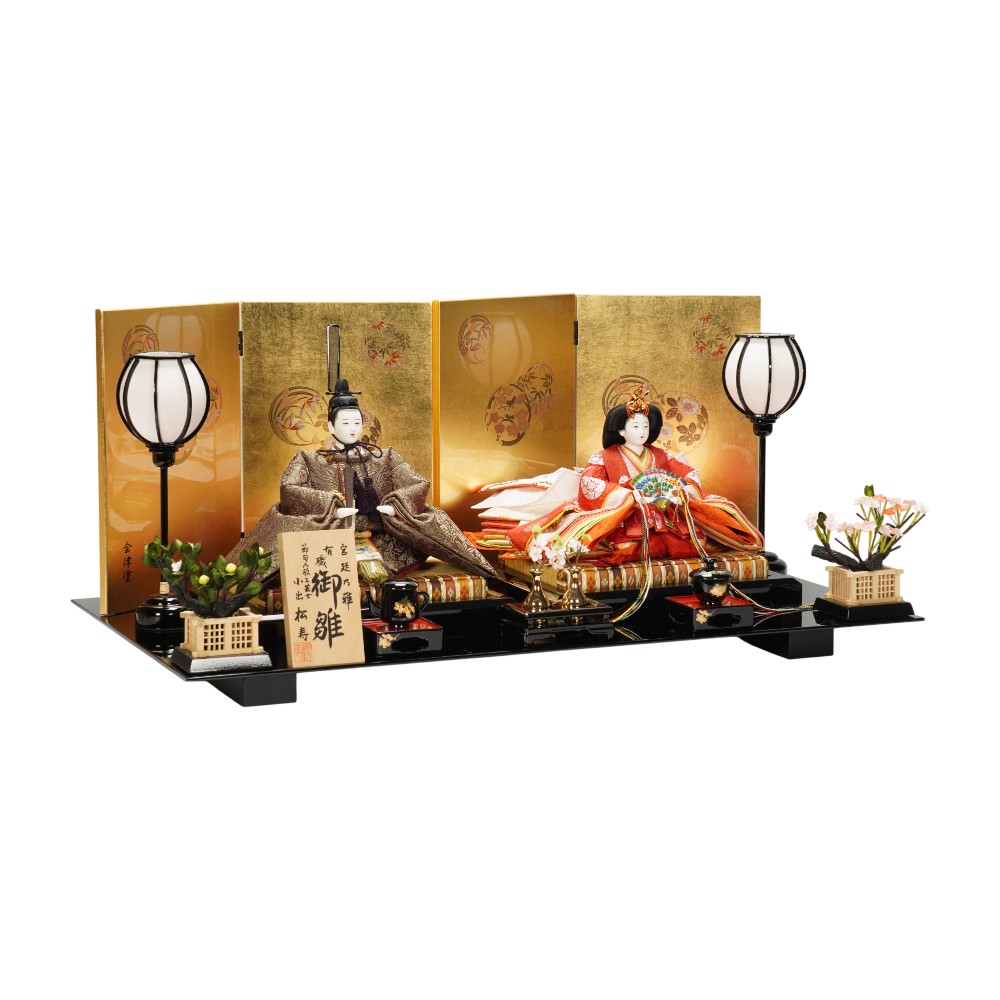 【雛人形】京十番 貴船 麹塵 桐竹鳳凰文様 親王飾り | 小出松寿作_2