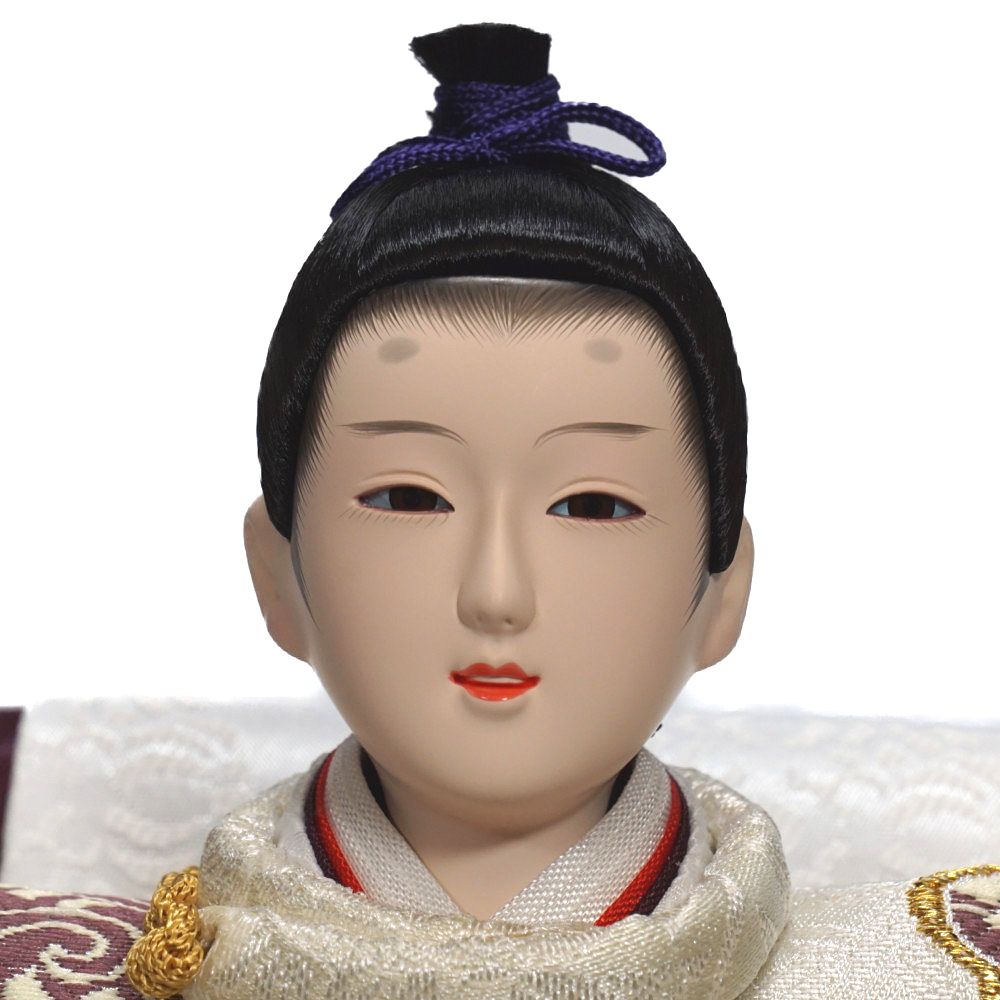 【雛人形】京十番 金襴(白・薄紫) 親王飾り | 博暁作_6