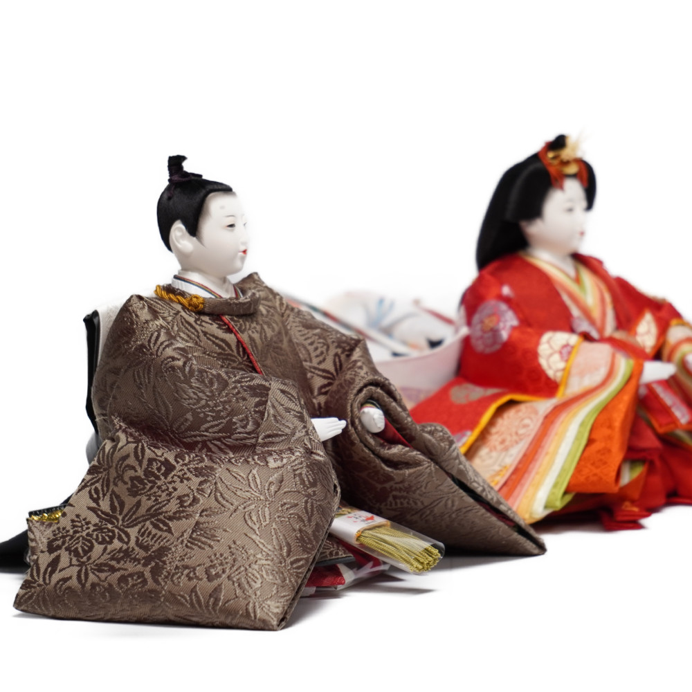 【雛人形】京十番 貴船 麹塵 桐竹鳳凰文様 親王飾り | 小出松寿作_4
