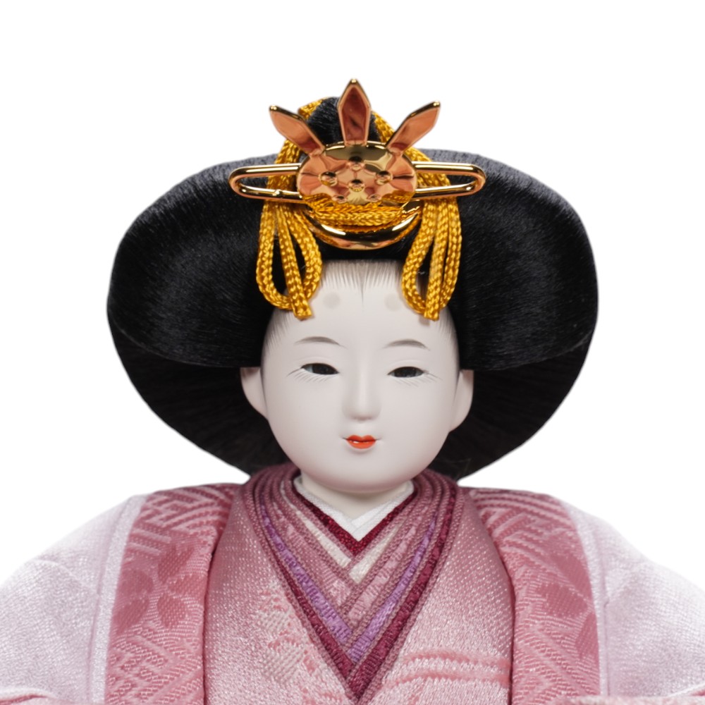 【雛人形】「葵」 桜ちらし刺繍(白・ピンク) 親王飾り | 柴田家千代作_6