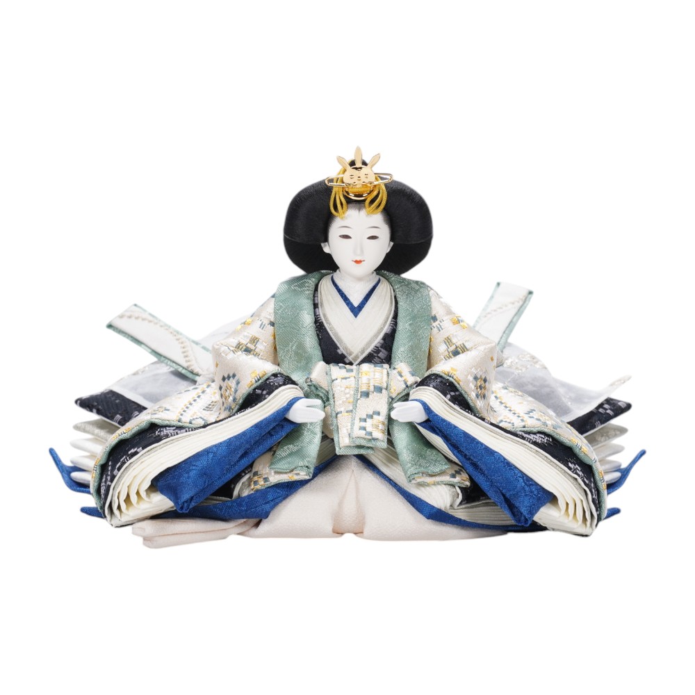 【雛人形】京十二番 平安 横段菱小市松寄せ文様 親王飾り | 小出松寿作_4