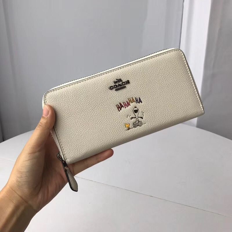 Coach コーチ 長財布 スヌーピー コラボ 97 Off ジップ アコーディオン ウォレット スリム レディース