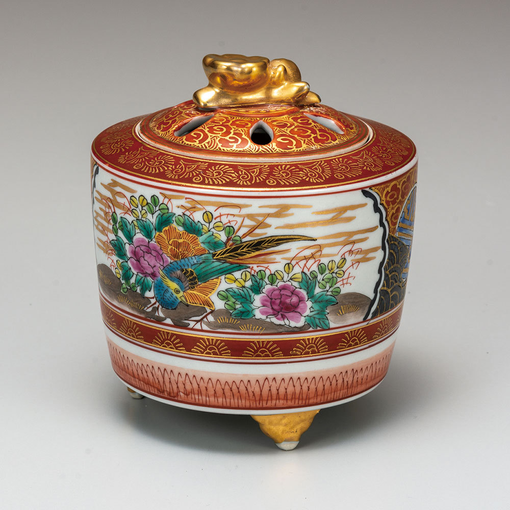 九谷焼 3号香炉 白粒 香炉 仏具 陶器
