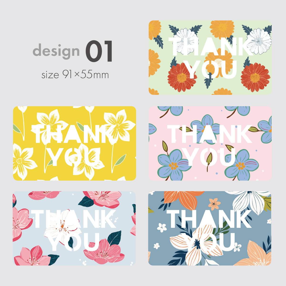 サンキューカード 1SET10枚 名刺サイズ クレカサイズ／ギフトタグ