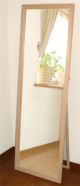 無塗装フレーム スタンドミラー 幅50cm 国産 日本製 鏡 姿見