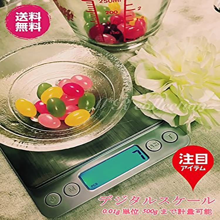 0.01g単位・500gまで計量】精密デジタルスケール 薄型でコンパクト【パン・お菓子作りに！】 :y1000031:イクシル - 通販 -  Yahoo!ショッピング