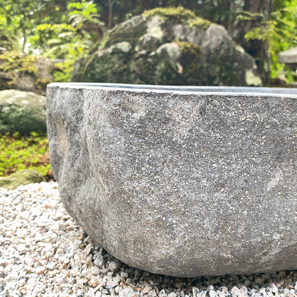 つくばい 手水鉢 水鉢 睡蓮鉢 石 大型 蹲 スイレン鉢 ハス鉢 水盤 坪庭