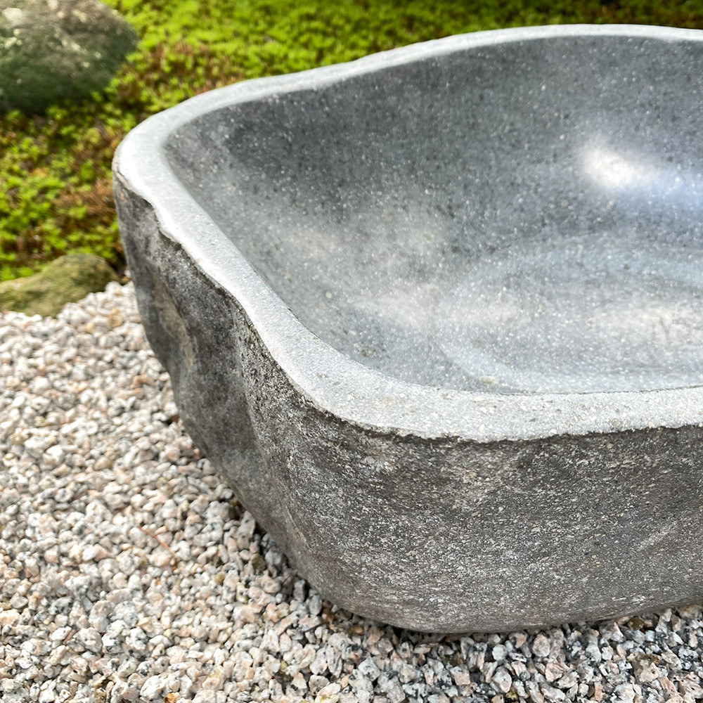 つくばい 手水鉢 水鉢 睡蓮鉢 石 大型 蹲 スイレン鉢 ハス鉢 水盤 坪庭
