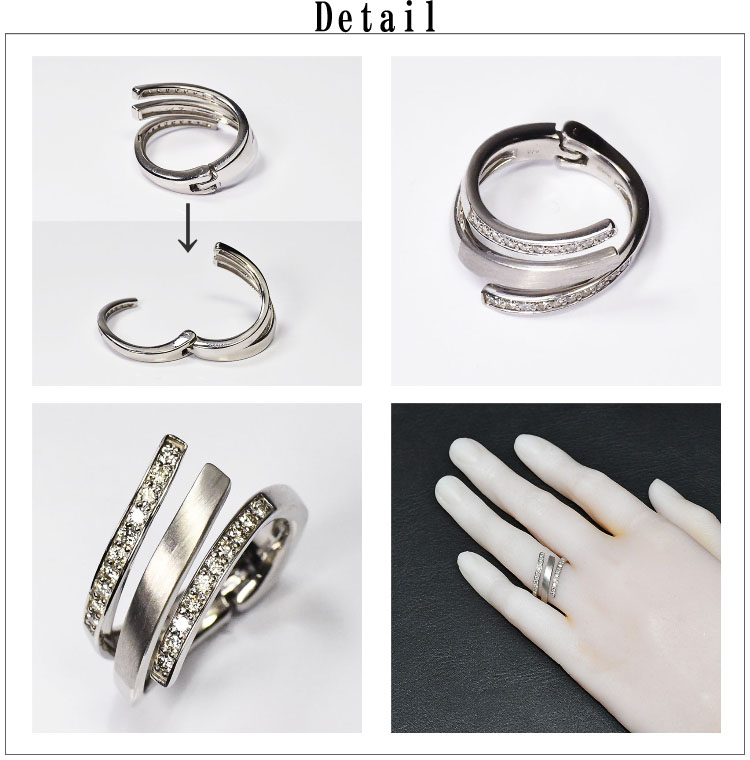 正規品 プラチナ・ダイヤ0.25ct オープンフリーリング 指輪 フリーサイズ ピアリングのような感覚 Pt900 ダイヤモンドリング 【2131838305】(75504円)