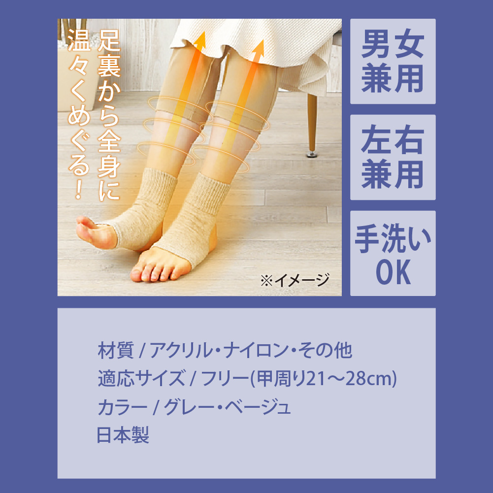 こむら返り 足のツリ 足の冷え 予防 防止 あったか 管理医療機器 対策 ソックス サポーター ツリニックサポーター |  | 03