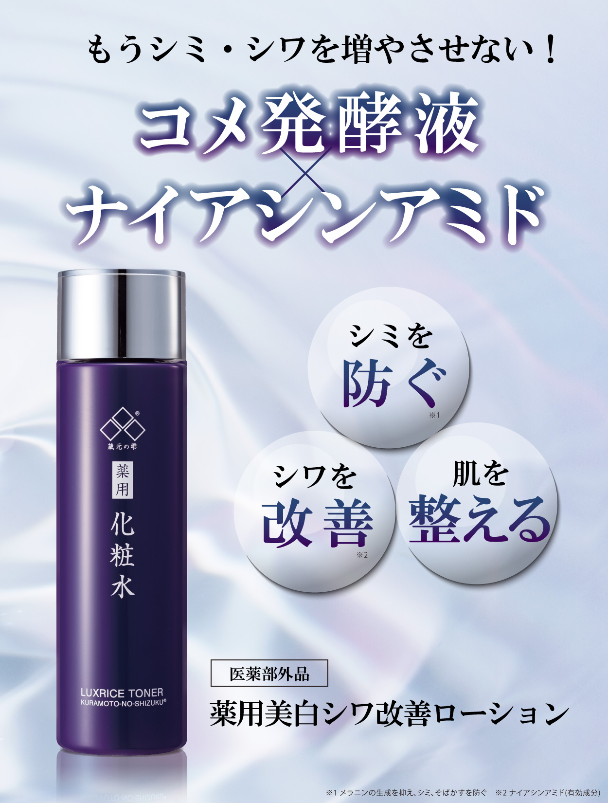 蔵元の雫 薬用美白シワ改善ローション20ml お試しサイズ 美白化粧水