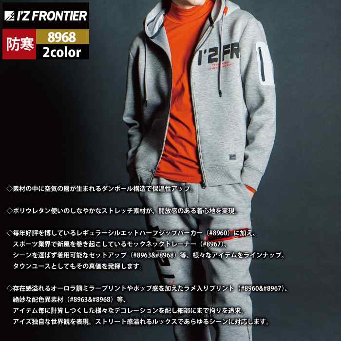 I'Z FRONTIER アイズフロンティア 作業服 8968 アクティブニット I'Z FRONTIER アイズフロンティア 作業服 8968 アクティブニット
