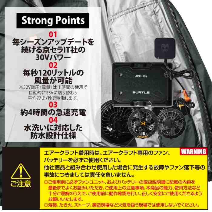 BURTLE（バートル） 2026モデルバッテリーファンセット 空調服 エアー