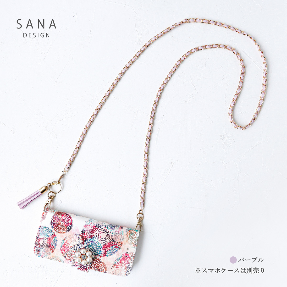 新品・未使用✴︎迷彩柄・タッセル付き・ショルダー用ロングストラップ付き・バック✴︎ 16色 ショルダー ストラップ チェーン タッセル付き 斜め掛け
