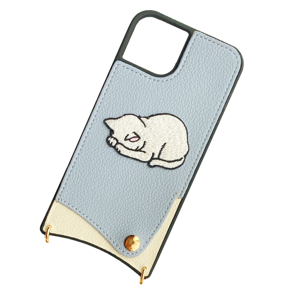 iPhone 15 スマホ ケース カード入れ カバー 猫 14 Pro 13 SE3 第3世代 「...