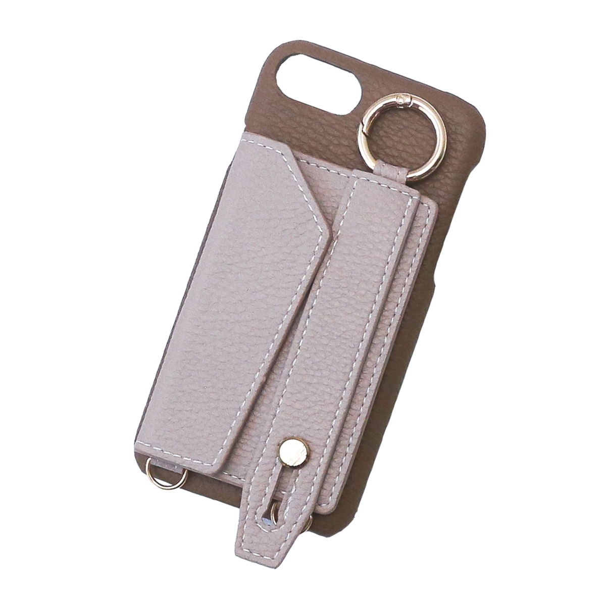 iPhoneXsMAX ケース ショルダー アイフォンテンエスマックス カバー リング ベルト カード収納 「 背面 カードポケット付き バイカラー 」｜izu｜07