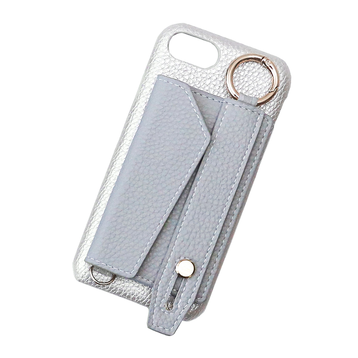 iPhone12 mini ケース ショルダー アイフォン12 ミニ カバー リング ベルト カード収納 「 背面 カードポケット付き バイカラー 」｜izu｜08
