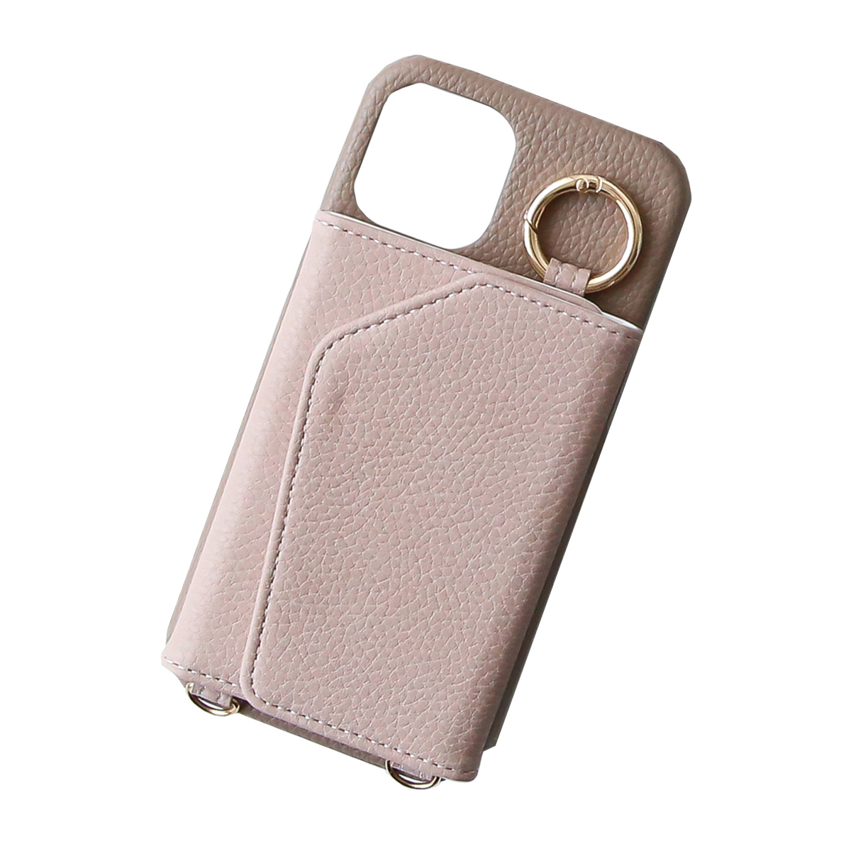 iPhone12 mini ケース 鏡 アイフォン12 ミニ スタンド機能 バイカラー 肩がけ 三つ折り 収納 カード入れ 落下防止 リング 「 背面 ミラー バイカラー」｜izu｜02