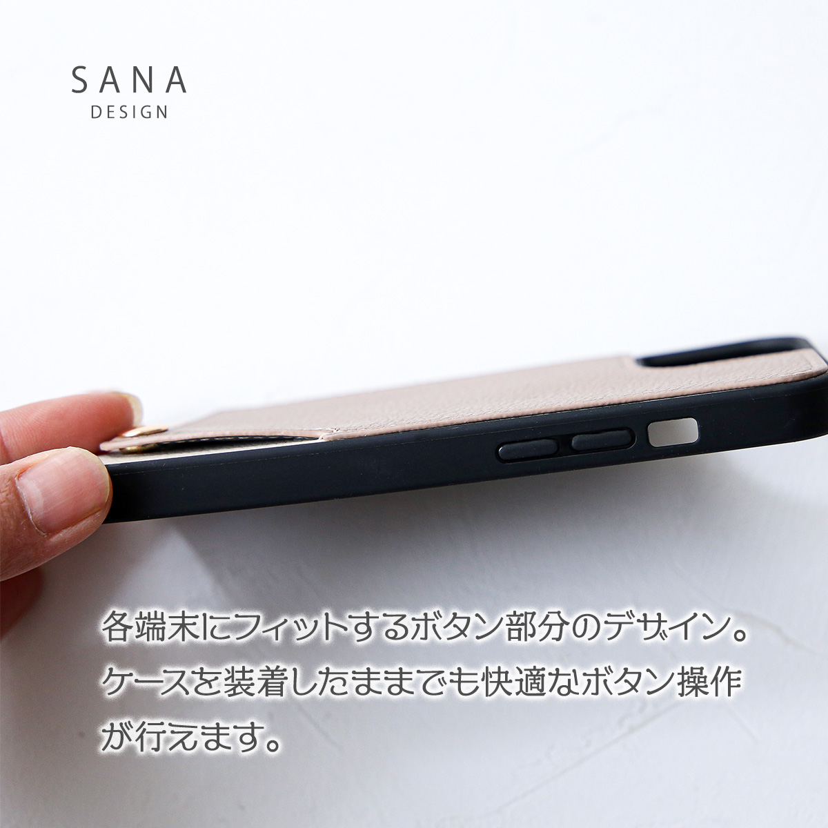 iPhone11 ケース ショルダー アイフォンイレブン 肩がけ カード収納 カバー 刻印 名前 「 背面 くすみカラー イニシャル カニカン ハンドベルト付き 」｜izu｜12