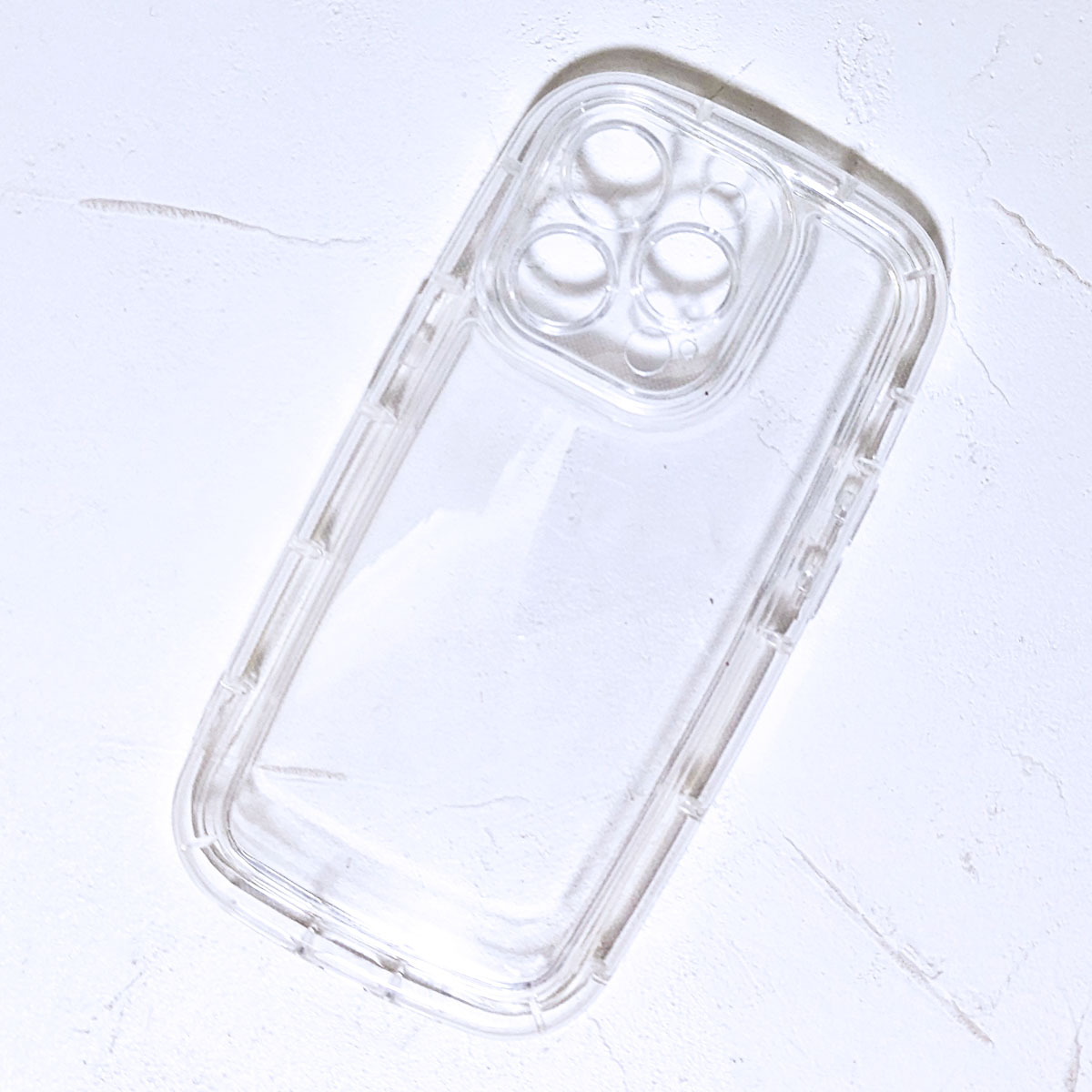 iPhone15 ProMax クリア ケース アクスタが入る アイフォン15 プロマックス ぷっくり フリフリ 透明 「 シャカシャカ アクスタ 収納 クリア ソフト ケース 」 | iPhone | 01