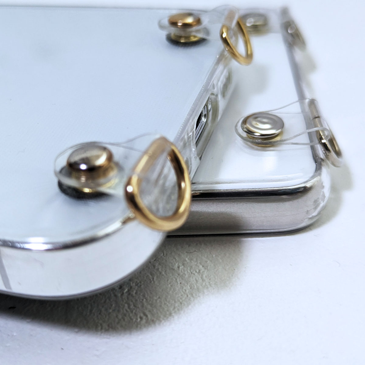 iPhone12 mini クリア ケース ショルダー アイフォン12 ミニ カバー 透明 ストラップホール付き 「 クリアフック付き ソフト クリア ケース 」｜izu｜07