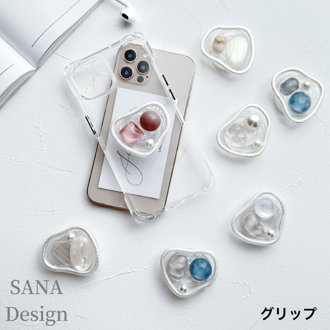  フォンタブ スマホストラップホルダー 小さい ステンレススタンドリング