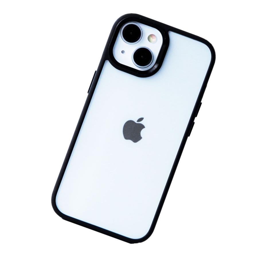 iPhone14 Pro クリア ケース 半透明 アイフォン14 プロ ハイブリッド カバー つや消し 耐衝撃 「  ノスタルジック カラー マット ケース 」｜izu｜02