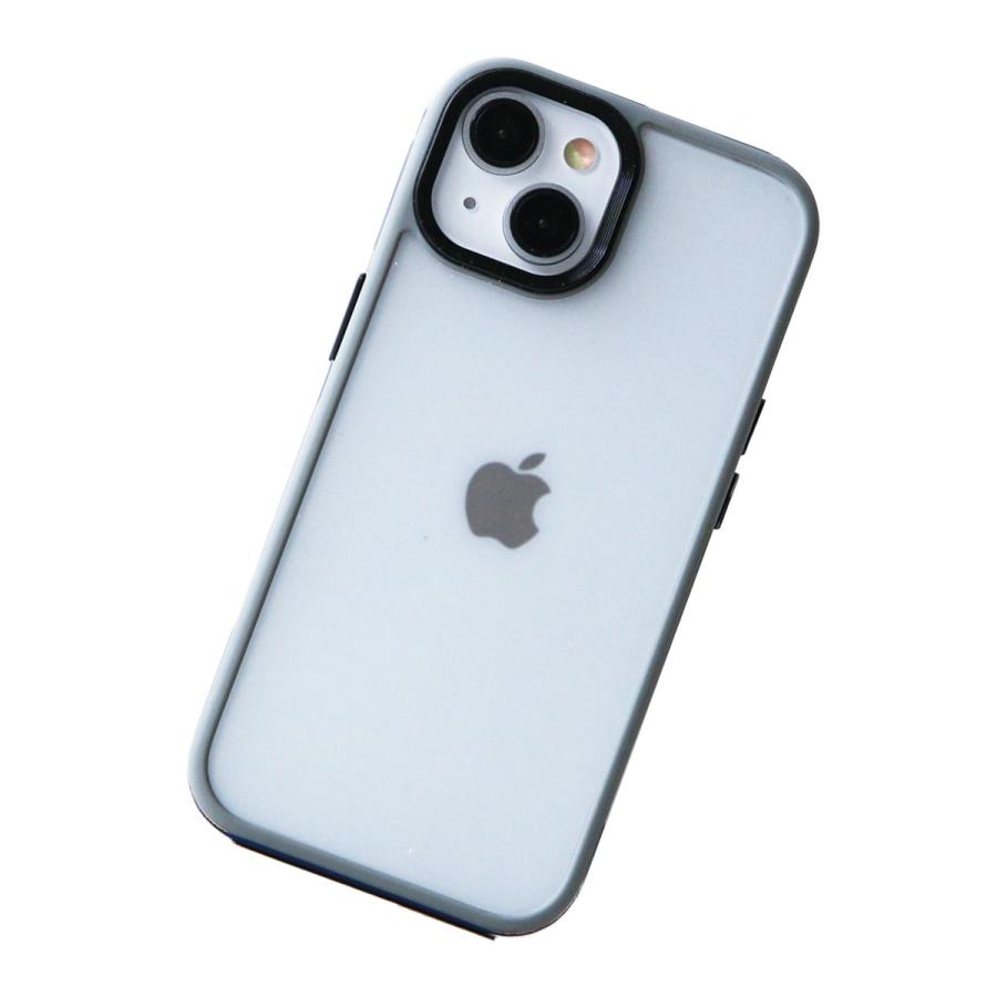 iPhone14 Pro クリア ケース 半透明 アイフォン14 プロ ハイブリッド カバー つや消し 耐衝撃 「  ノスタルジック カラー マット ケース 」｜izu｜05